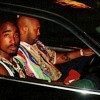 Tupac Shakur riding in a car with Suge Knight, minutes before Tupac's fatal shooting. From the cover of The Killing of Tupac Shakur by Cathy Scott. Source: Hiphop City.com