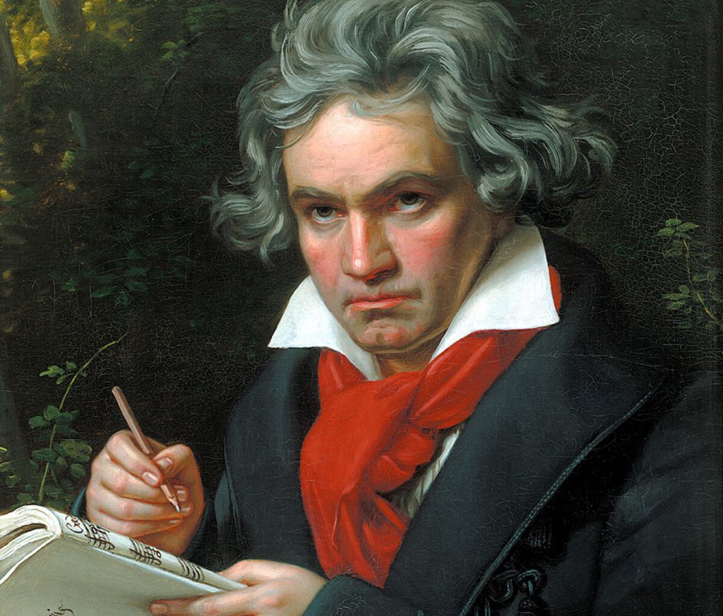 1820 portrait of Beethoven by Karl Joseph Stieler. 