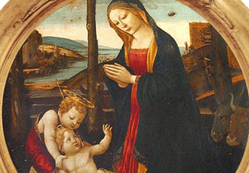 Madonna With Saint Giovannino Painting With A UFO Historic Mysteries   Madonna With Saint Giovannino 