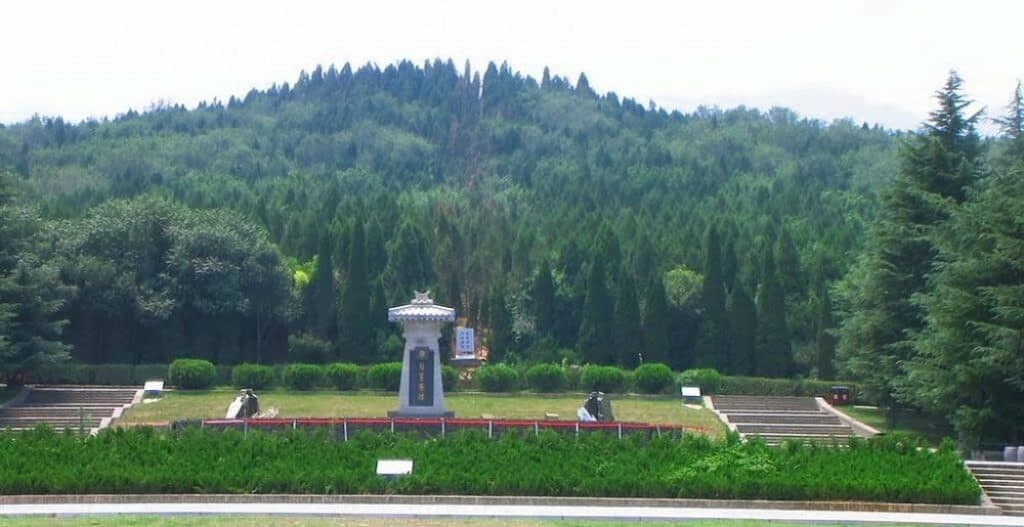 The Qin Shi Huang tomb lies deep within this mound.