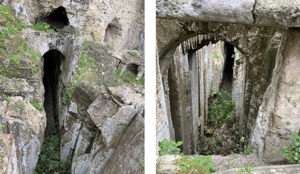 The entrance to the cave of the Oracle of the Dead at the ruins of Baiae Terme. Photo: Historic Mysteries.