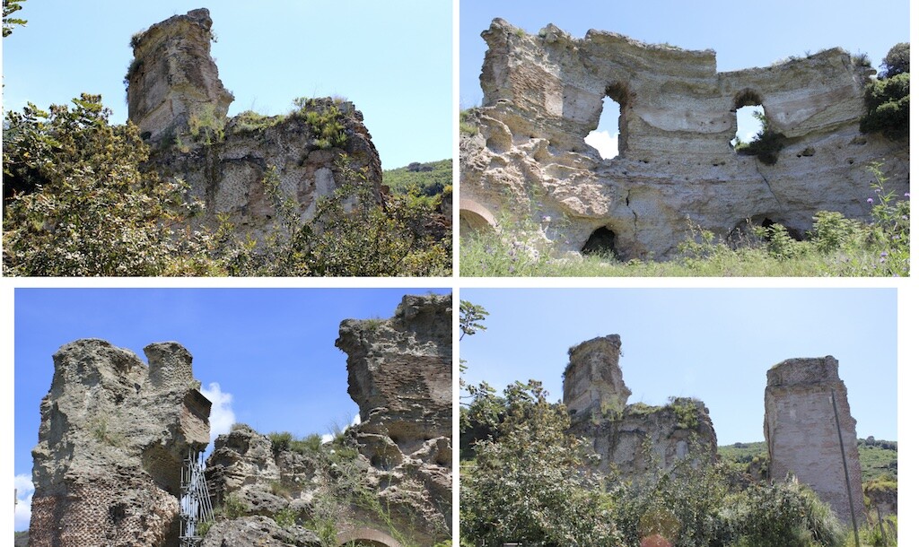 Ruins of a temple bathhouse still exist. Only the dome is visible. Image: Historic Mysteries, 2020.