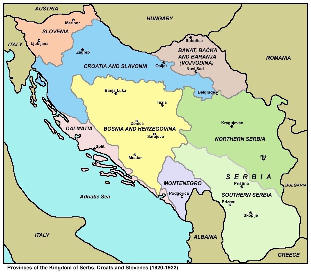 Kingdom Of Yugoslavia Map